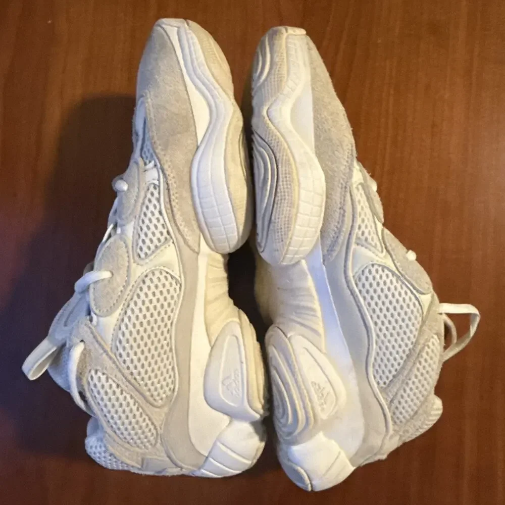 Size 9.5 - Adidas Yeezy 500 Bone White VERY lightly used athletic minimalist
